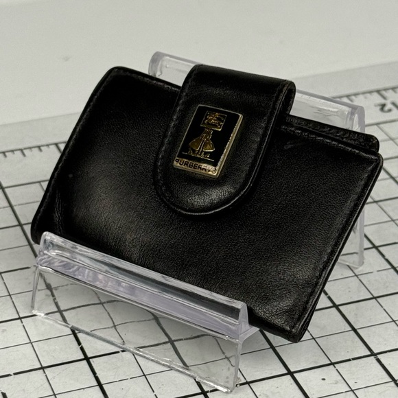 Burberry Black Leather Key holder Wallet. Gold logo - Picture 3 of 6